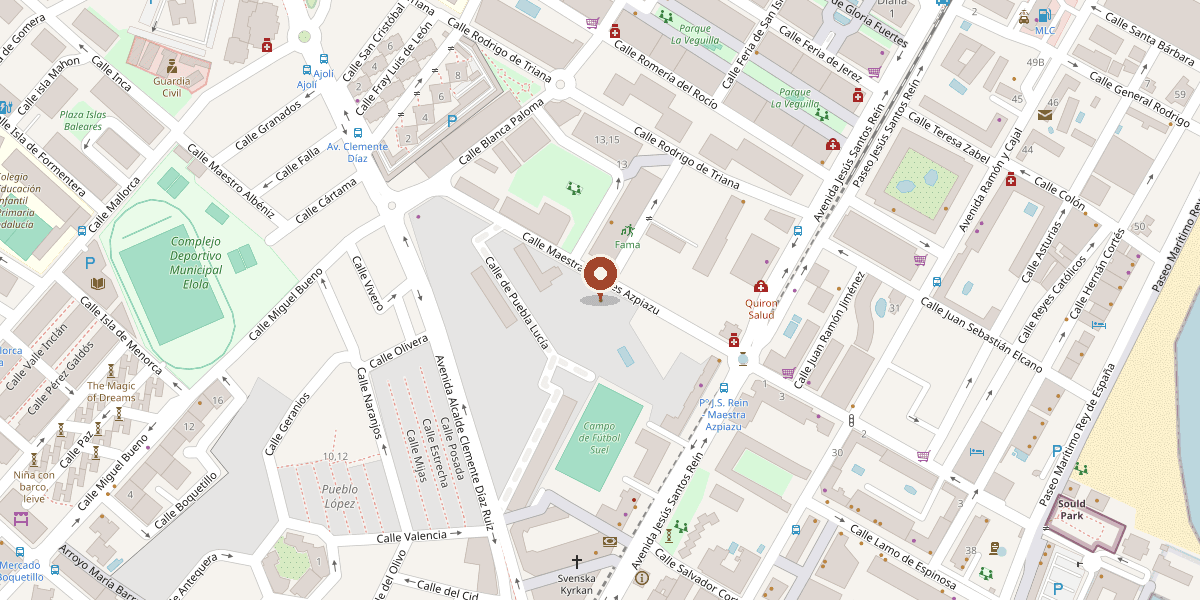Map showing Buna's location in Fuengirola